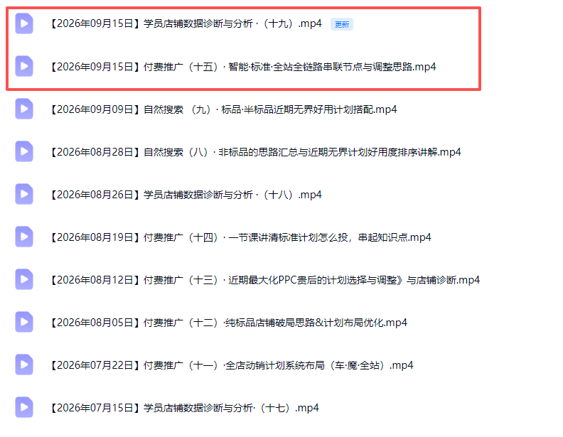 2026淘宝电商终局之战VIP课-更新0920：自然搜索+直通车+无界+精准人群，系统掌握测款动销与全店推广布局方法-只做优质可落地项目