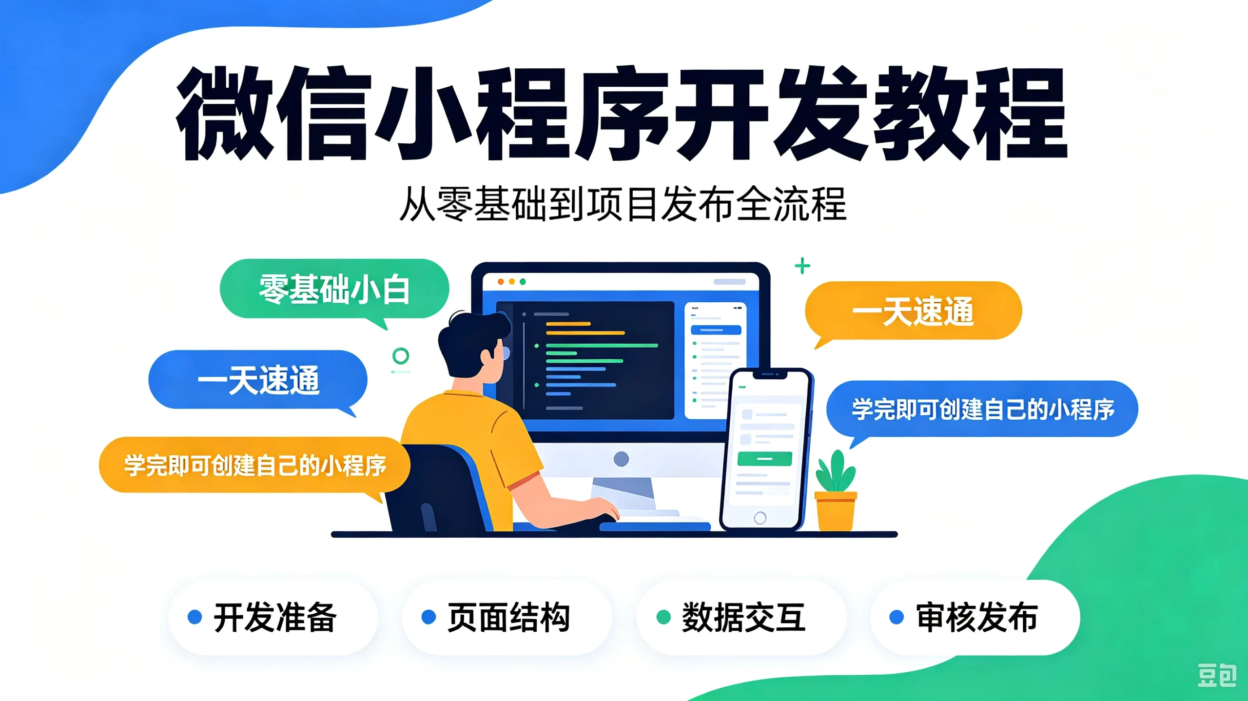 【精】微信小程序开发教程,真正适合零基础小白的微信小程序实战课程,从零基础到项目发布全流程,带你一天速通微信小程序,学完即可创建属于自己的小程序!-只做优质可落地项目