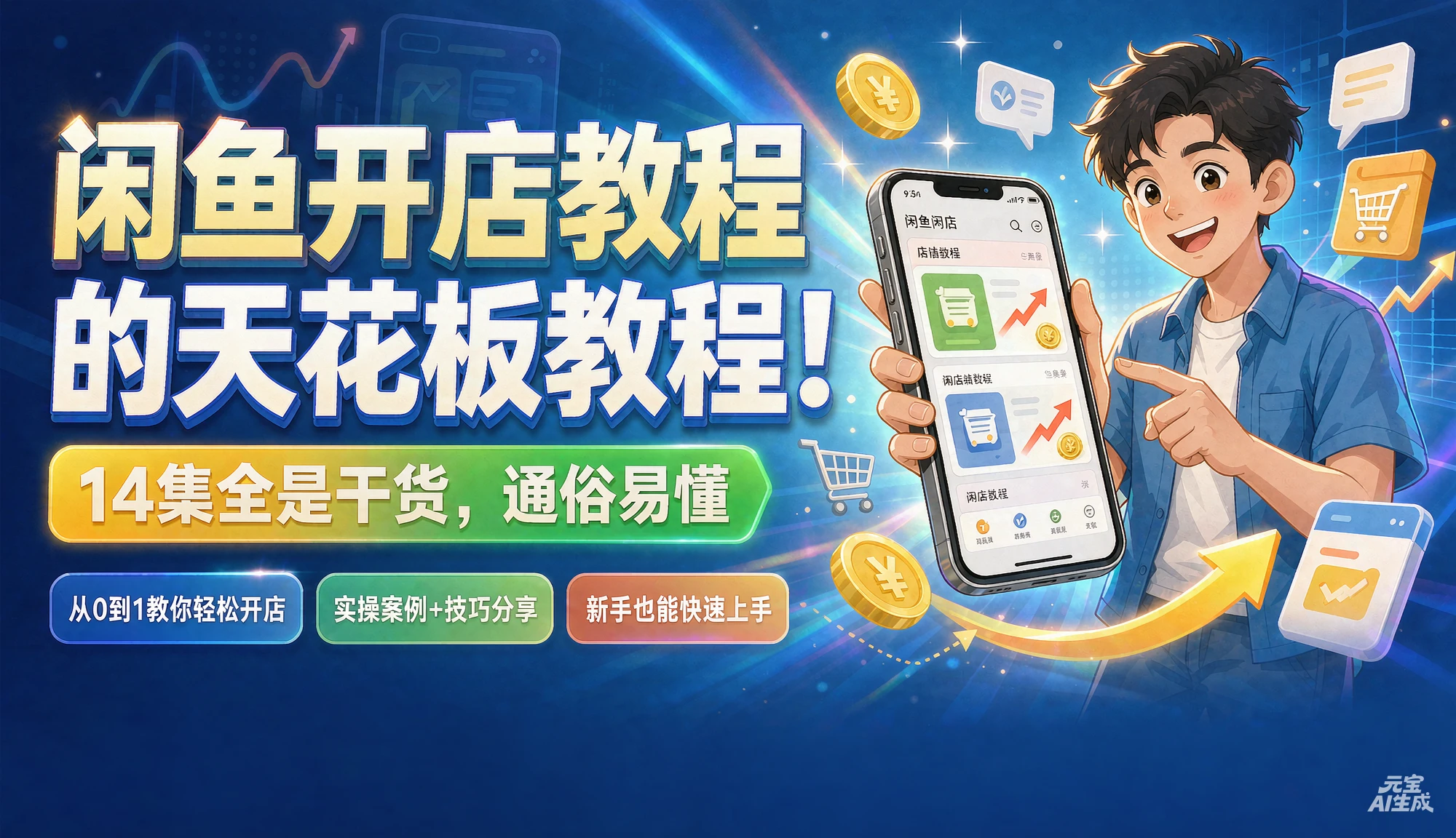 【精】闲鱼开店教程的天花板教程!14集全是干货,通俗易懂-只做优质可落地项目