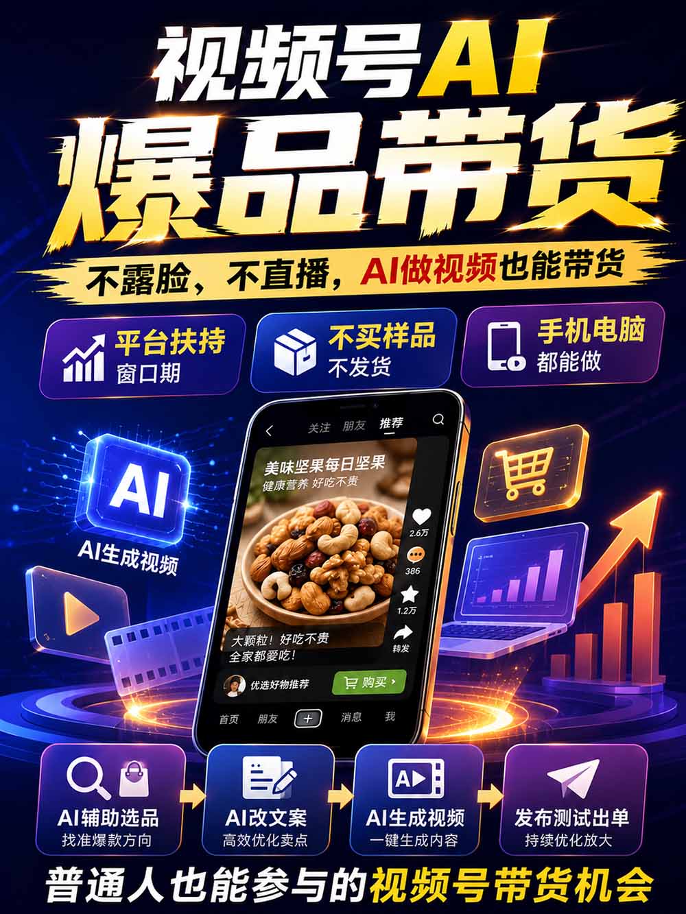 图片[2]-2026视频号AI爆品带货训练营-9月开课｜不露脸不直播，AI做视频发视频号，有人下单，你赚佣金，轻松单日佣金1000+-只做优质可落地项目