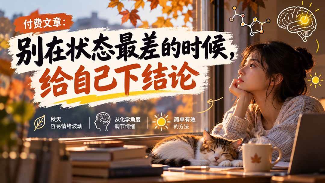 (20716期)【无水印】某付费文章:别在状态最差的时候,给自己下结论-只做优质可落地项目
