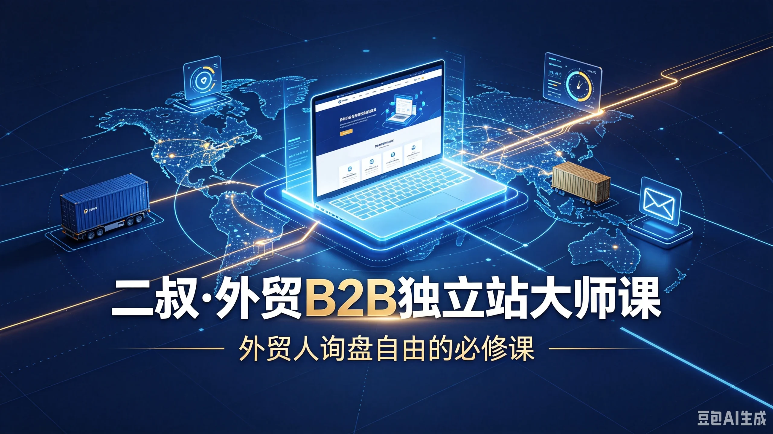 【精】二叔·外贸B2B独立站大师课-外贸人询盘自由的必修课-只做优质可落地项目