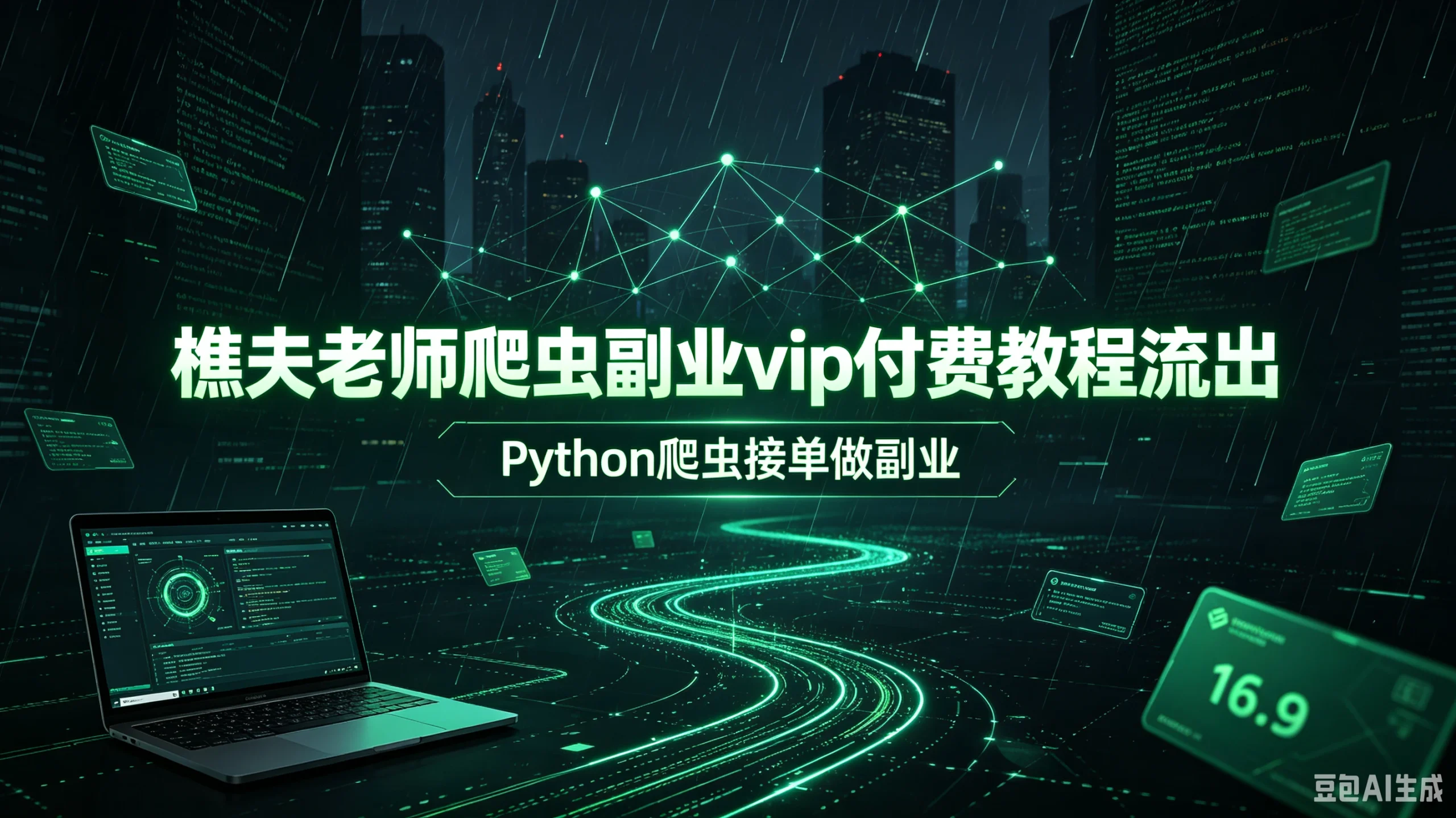 【精】樵夫老师爬虫副业vip付费教程流出,Python爬虫接单做副业-只做优质可落地项目
