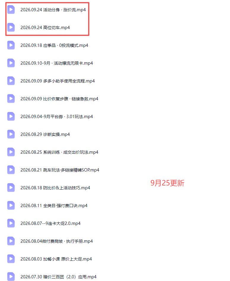 拼多多实战特训营(更新0926-只做优质可落地项目