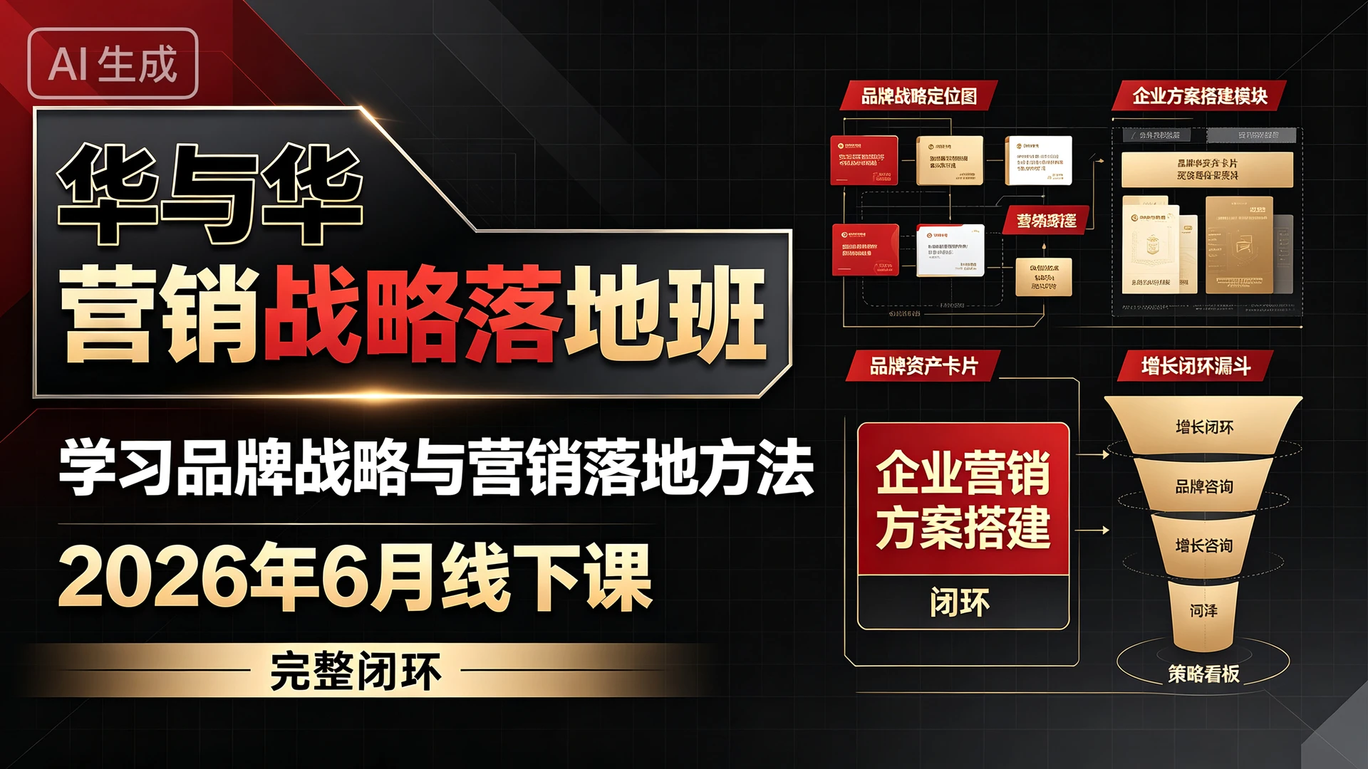 【精】华与华营销战略落地班2026年6月线下课,带你学习品牌战略与营销落地方法,掌握企业营销方案搭建的完整闭环-只做优质可落地项目