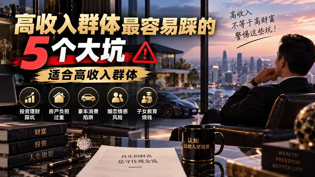 付费文章：高收入群体最容易踩的5个大坑，适合高收入群体-只做优质可落地项目