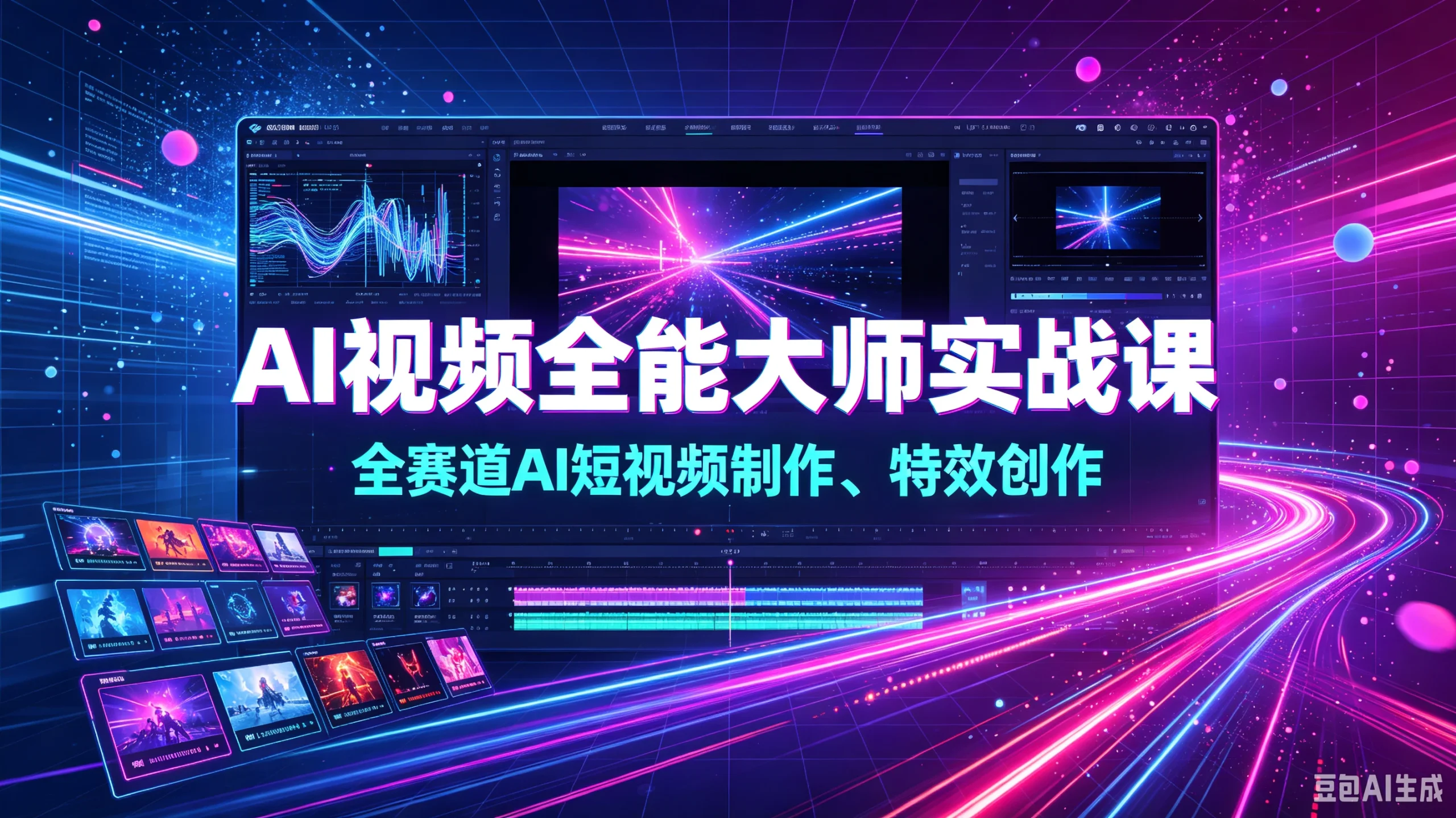 【精】AI视频全能大师实战课｜全赛道AI短视频制作、特效创作-只做优质可落地项目