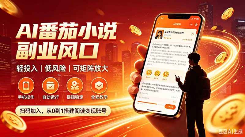 （20277期）AI番茄全自动挂机｜24小时躺赚副业，轻投入|低风险|可矩阵放大-只做优质可落地项目
