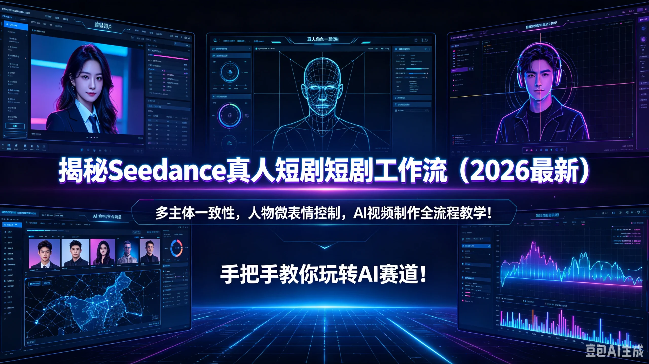 【精】揭秘Seedance真人短剧短剧工作流(2026最新)多主体一致性,人物微表情控制,AI视频制作全流程教学!手把手教你玩转AI赛道!-只做优质可落地项目