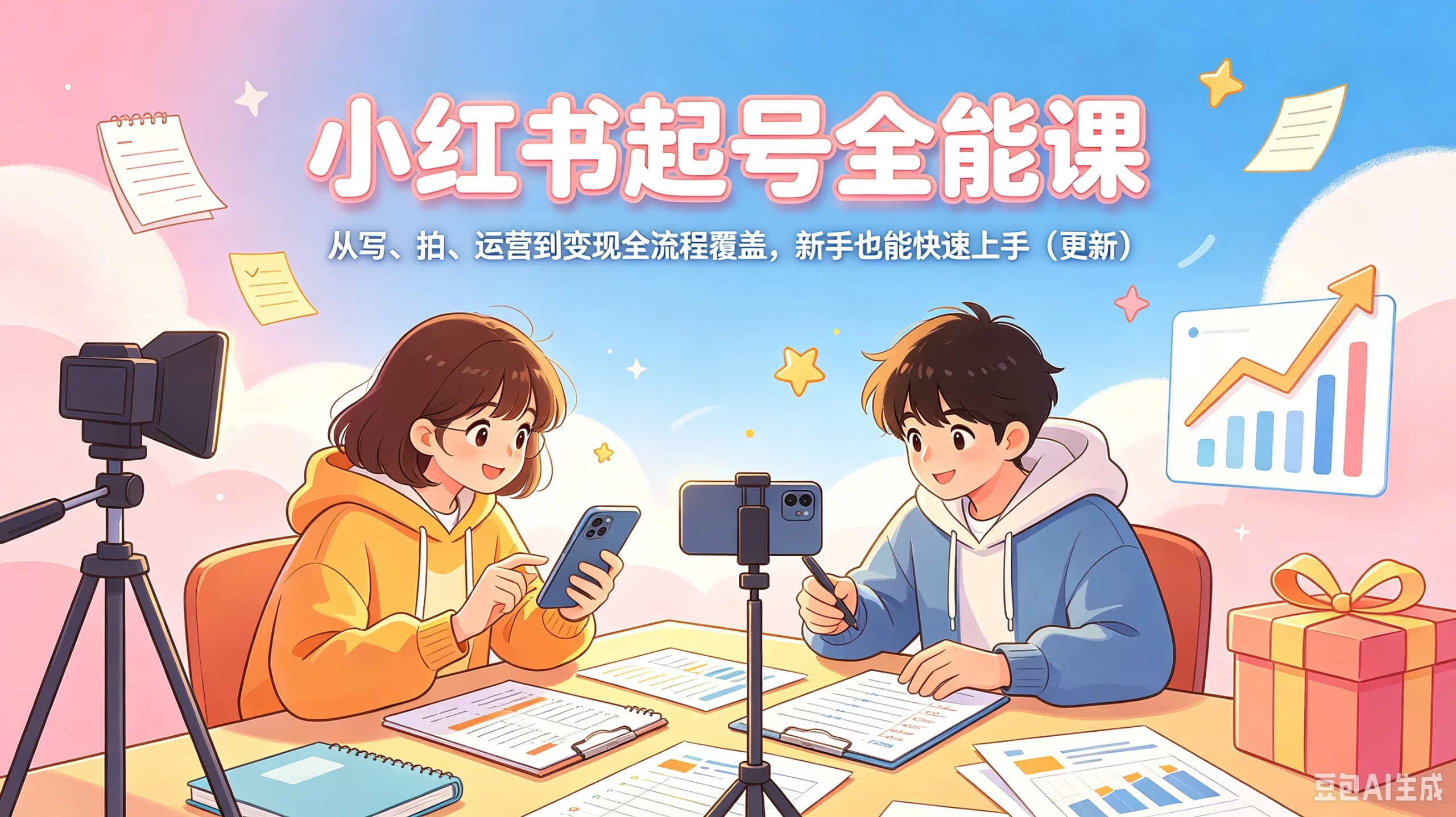 【精】小红书起号全能课，从写、拍、运营到变现全流程覆盖，新手也能快速上手（更新）-只做优质可落地项目