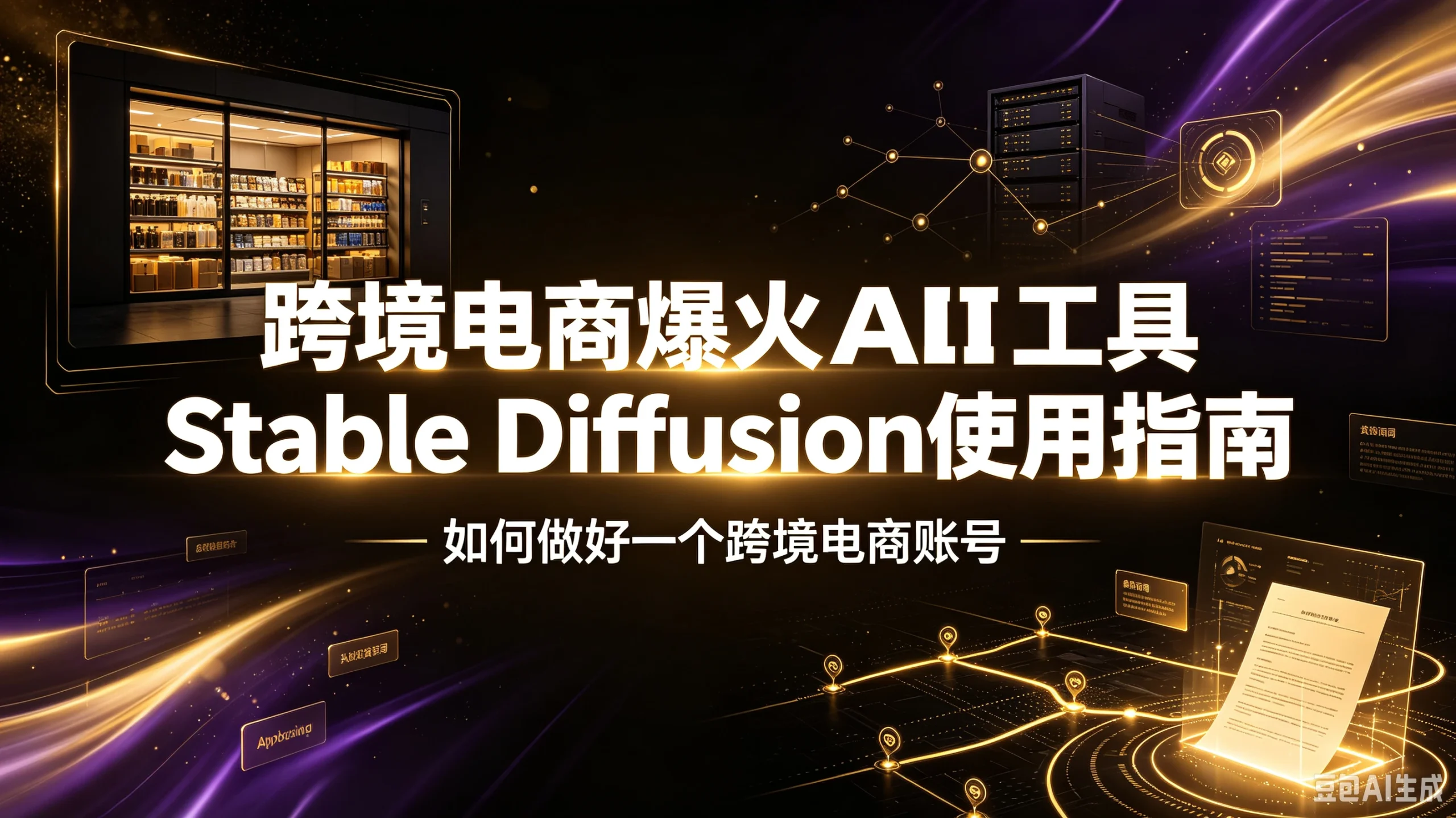 跨境电商爆火AI工具Stable Diffusion使用指南，如何做好一个跨境电商账号-只做优质可落地项目