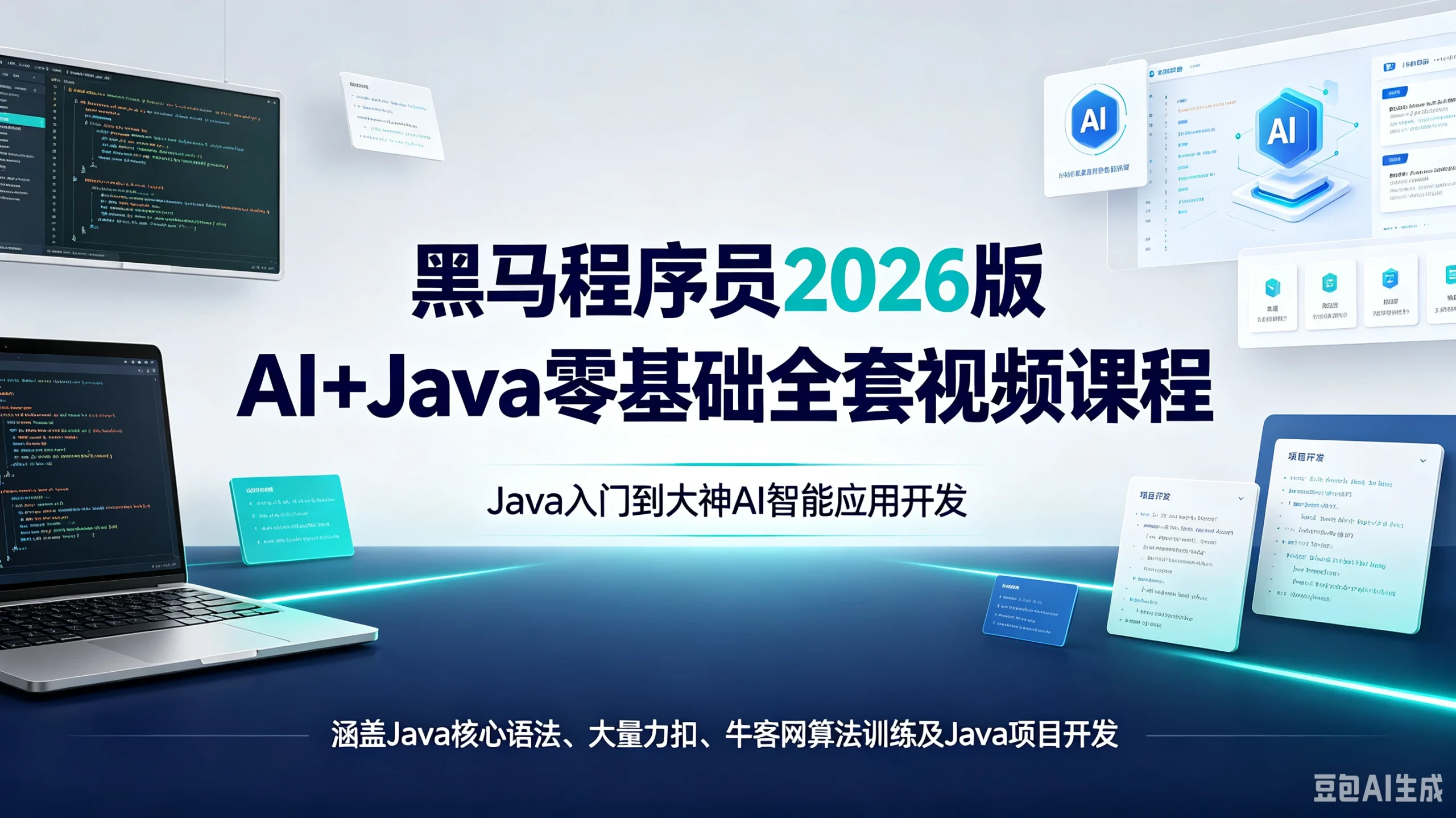 【精】黑马程序员2026版AI+Java零基础全套视频课程,Java入门到大神AI智能应用开发,涵盖Java核心语法、大量力扣、牛客网算法训练及Java项目开发-只做优质可落地项目
