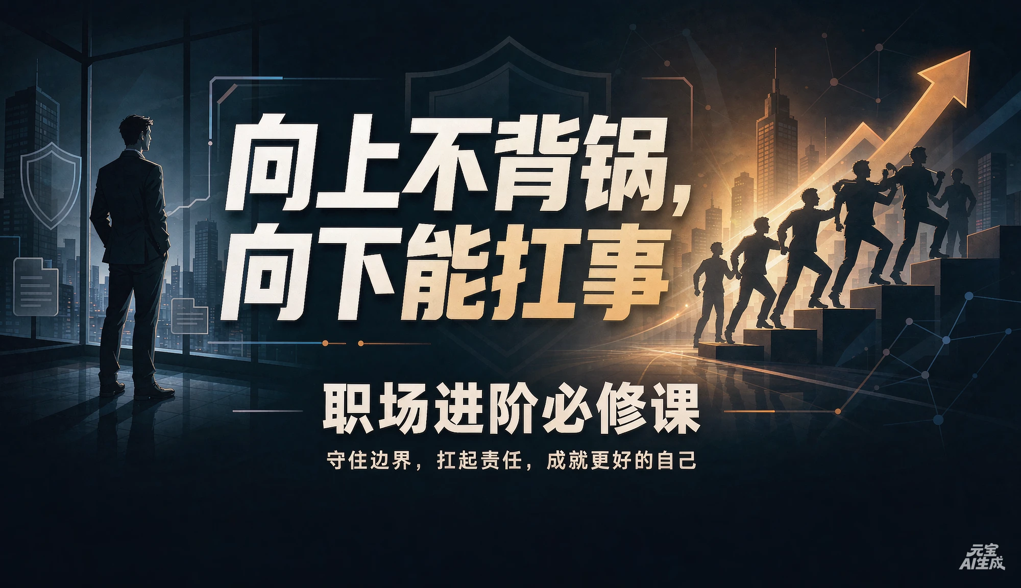 【精】向上不背锅,向下能扛事 职场进阶必修课-只做优质可落地项目
