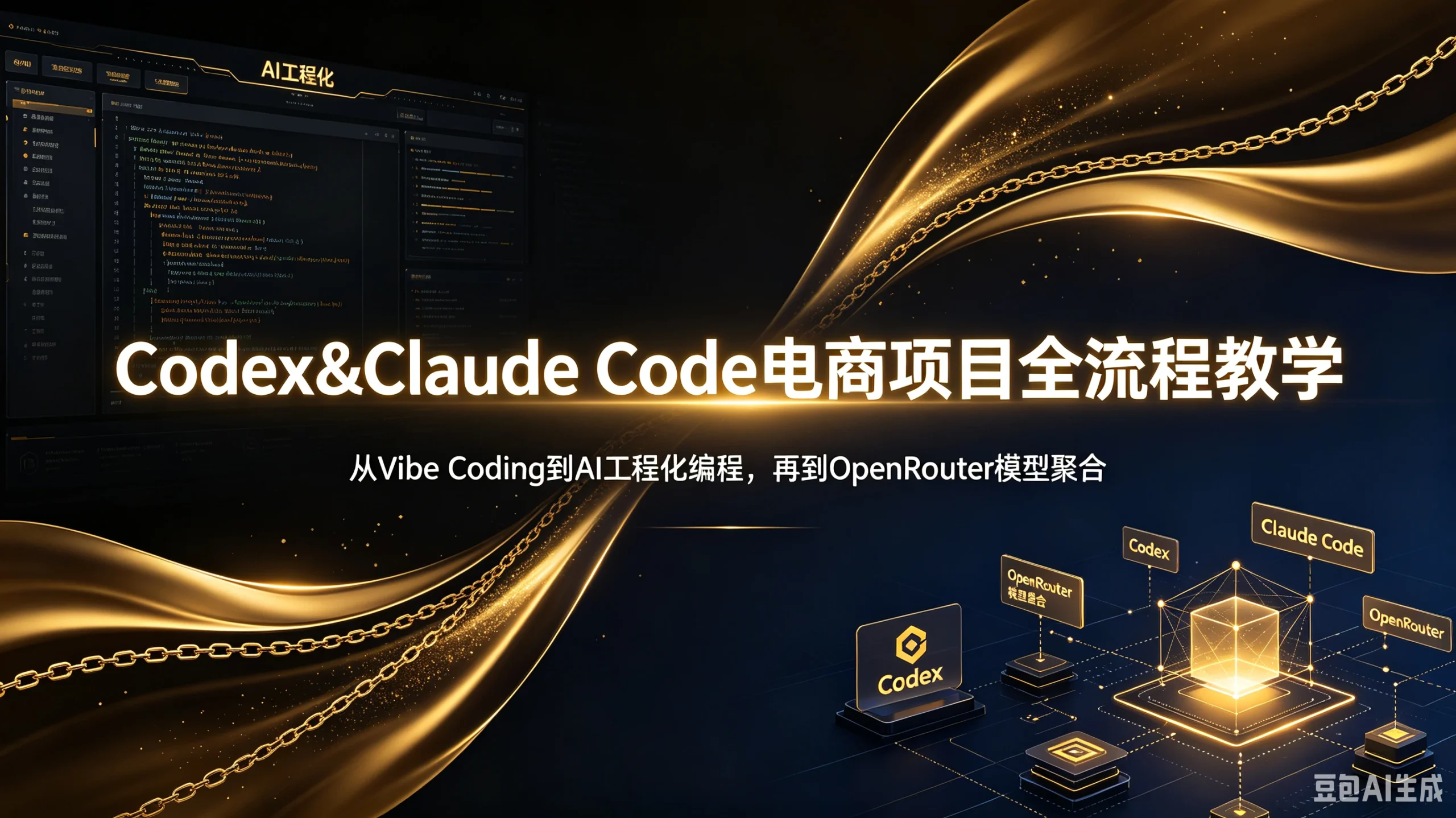 【精】Codex&Claude Code电商项目全流程教学,从Vibe Coding到AI工程化编程,再到OpenRouter模型聚合-只做优质可落地项目