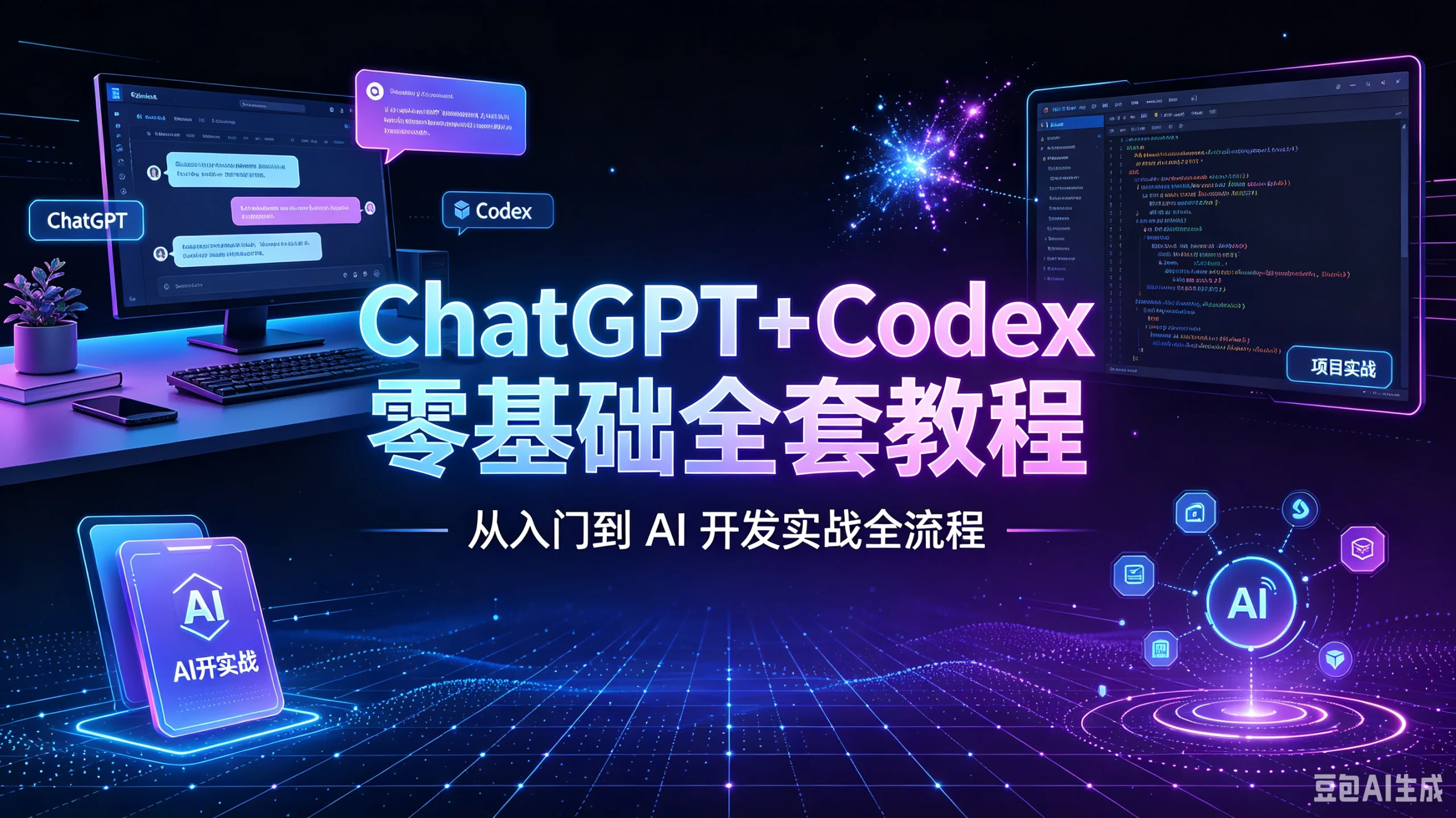 【精】ChatGPT+Codex 零基础全套教程|从入门到 AI 开发实战全流程-只做优质可落地项目