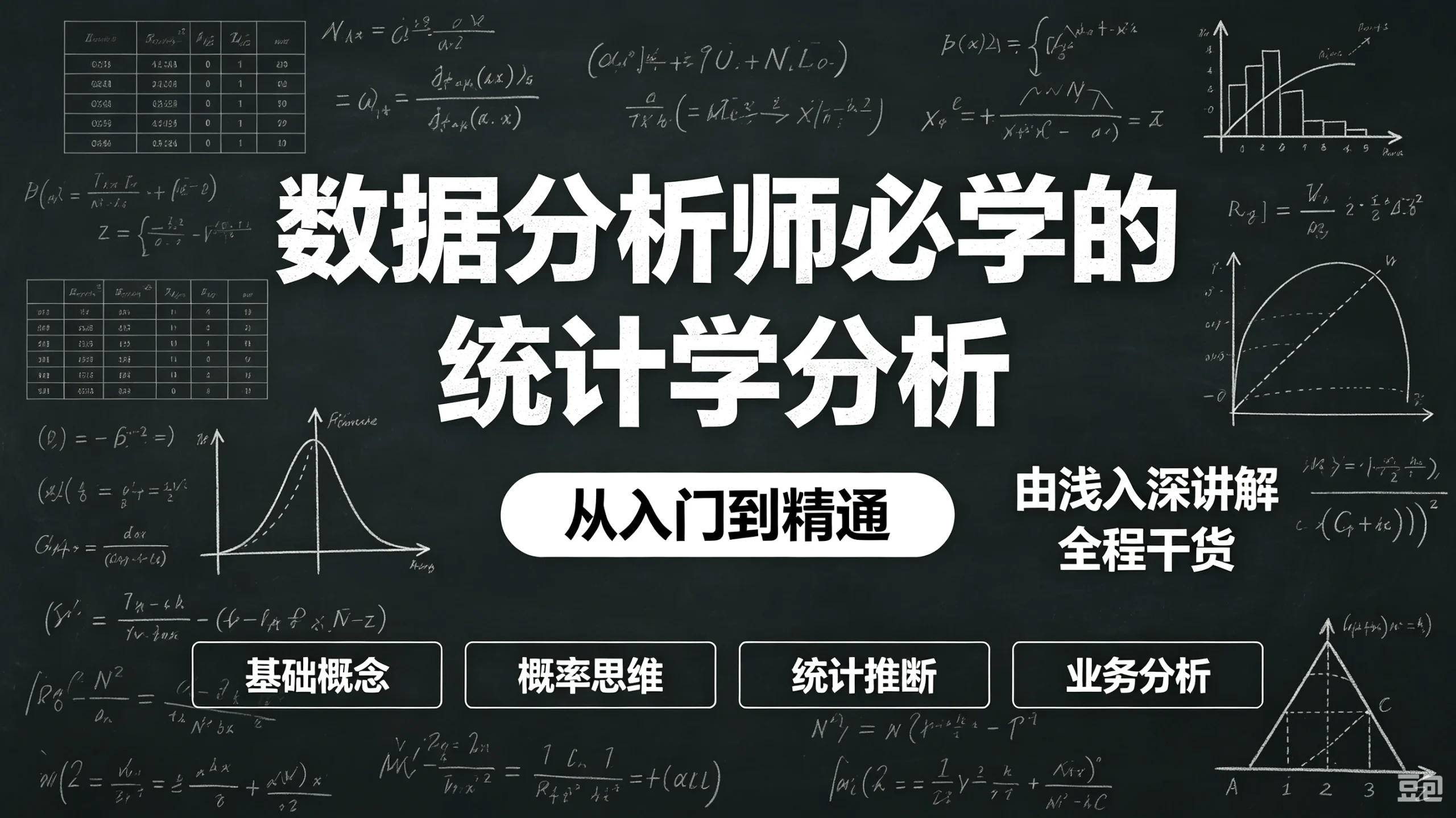 【精】数据分析师必学的统计学分析,从入门到精通,由浅入深讲解(全程干货)-只做优质可落地项目