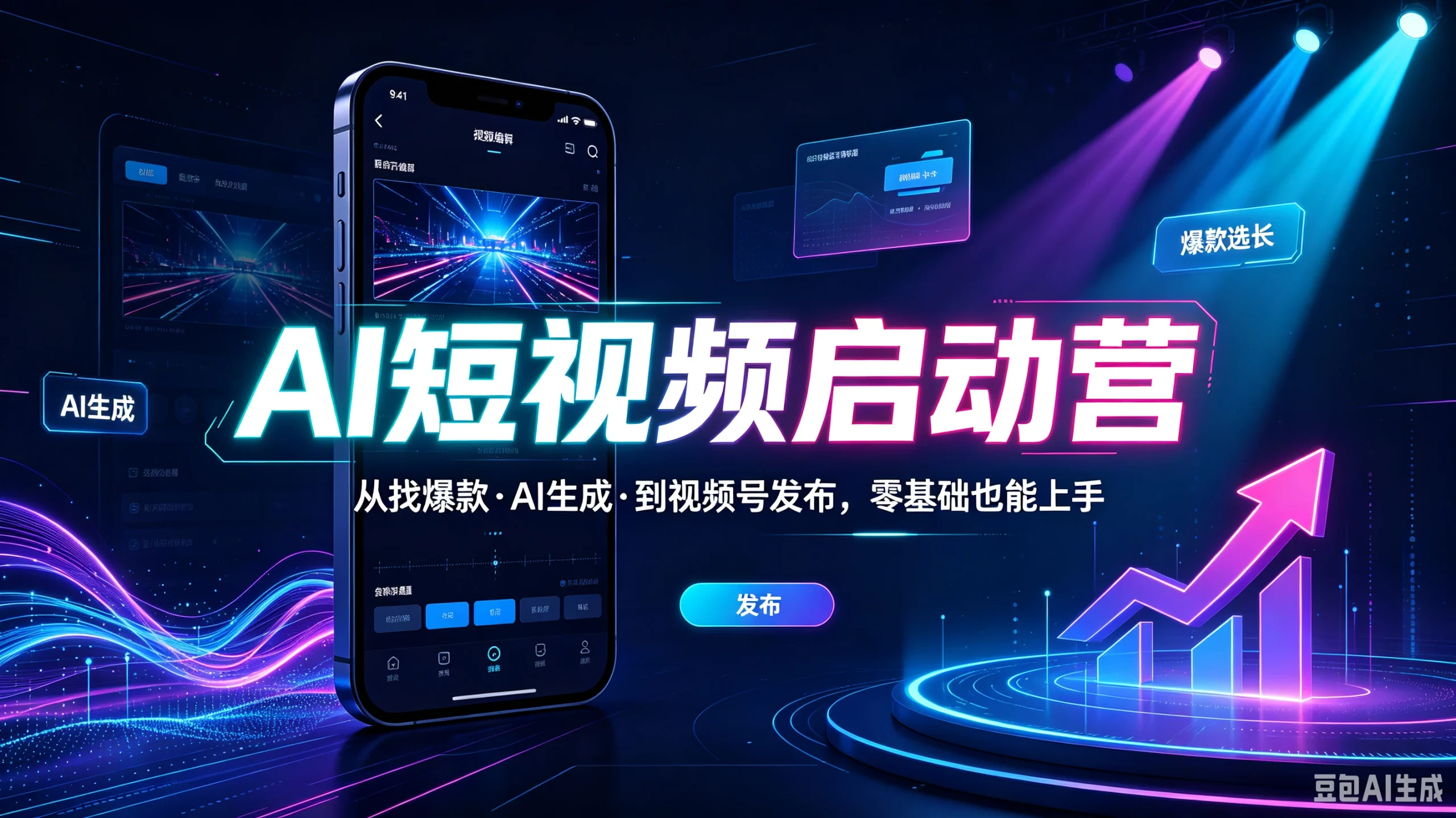【精】AI短视频启动营,从找爆款·AI生成·到视频号发布,零基础也能上手-只做优质可落地项目